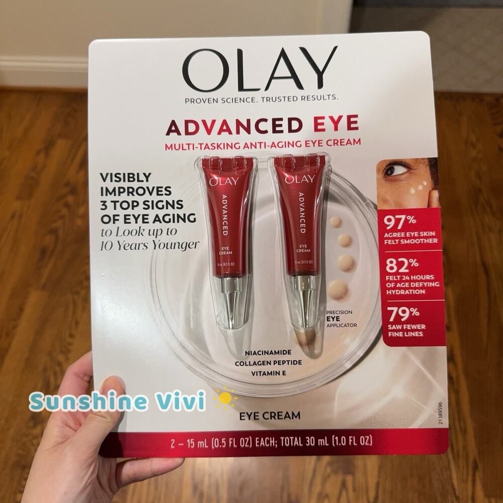 NEW Olay Advanced Anti-Aging Eye Cream 15ml 0.5 fl oz Anti-Wrinkle 2 Pack